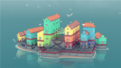 城镇建造模拟townscaper游戏截图
