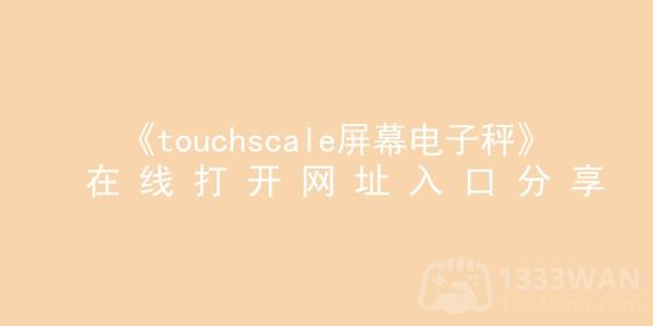 《touchscale屏幕电子秤》在线打开网址分享