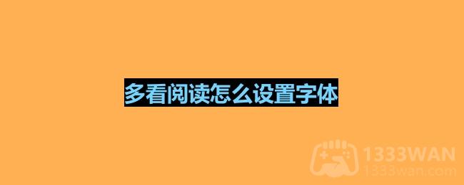 《多看阅读》字体设置步骤