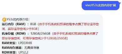 vivoY53s有内存融合功能吗