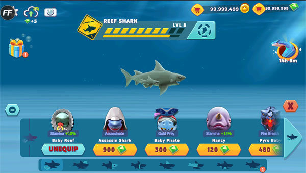 饥饿鲨进化无限珍珠版0