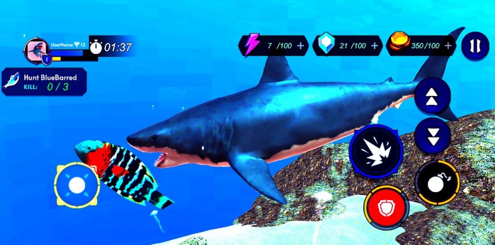 鲨鱼猎人模拟器安卓汉化版2