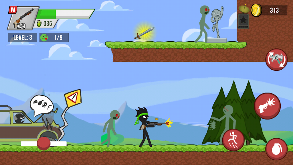 Stickman vs Zombies截图3